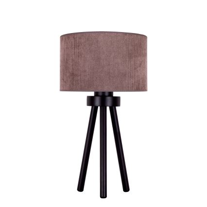 Duolla - Pöytävalaisin LYON 1xE27/15W/230V halkaisija 30 cm ruskea