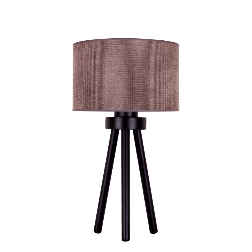 Duolla - Pöytävalaisin LYON 1xE27/15W/230V halkaisija 30 cm ruskea