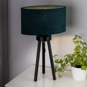 Duolla - Pöytävalaisin OVAL 1xE27/15W/230V halkaisija 30 cm vihreä