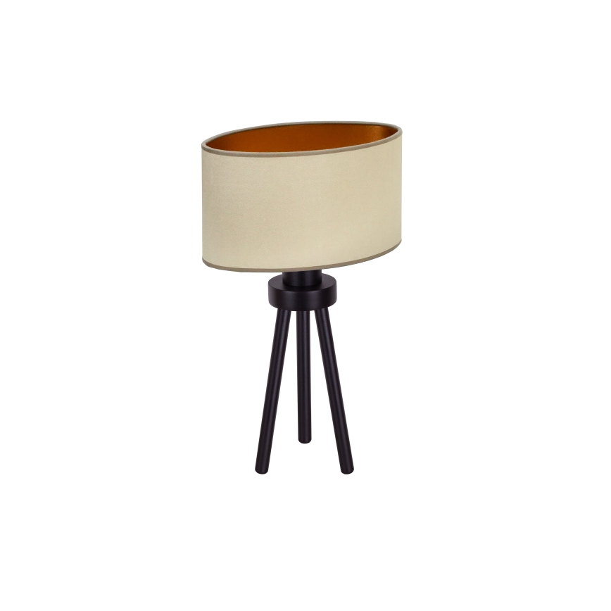 Duolla - Pöytävalaisin OVAL VEGAN 1xE27/15W/230V halkaisija 30 cm beige
