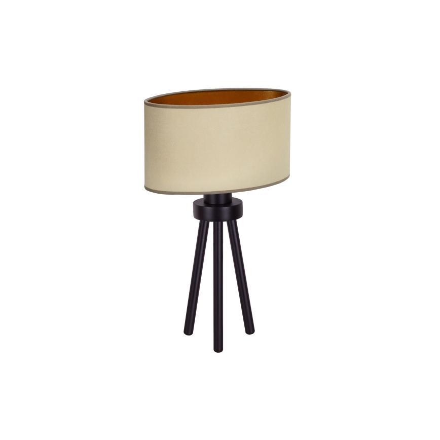 Duolla - Pöytävalaisin OVAL VEGAN 1xE27/15W/230V halkaisija 30 cm beige