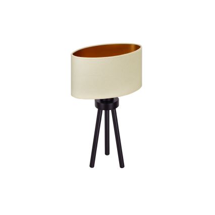 Duolla - Pöytävalaisin OVAL VEGAN 1xE27/15W/230V halkaisija 30 cm kerma