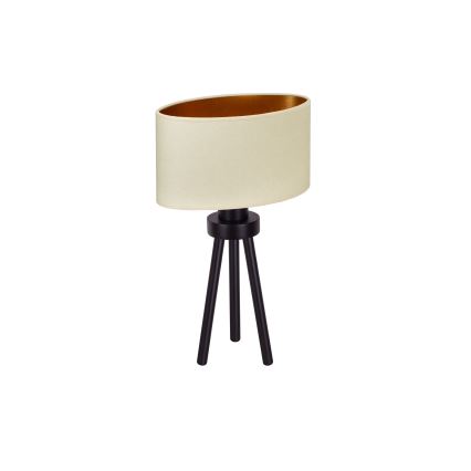 Duolla - Pöytävalaisin OVAL VEGAN 1xE27/15W/230V halkaisija 30 cm kerma