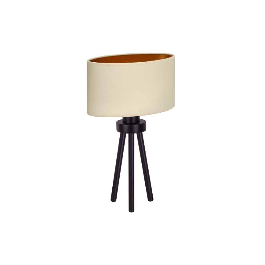 Duolla - Pöytävalaisin OVAL VEGAN 1xE27/15W/230V halkaisija 30 cm kerma