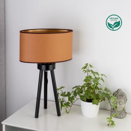 Duolla - Pöytävalaisin OVAL VEGAN 1xE27/15W/230V halkaisija 30 cm ruskea