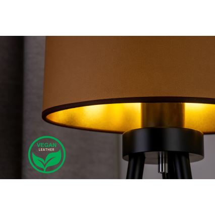 Duolla - Pöytävalaisin OVAL VEGAN 1xE27/15W/230V halkaisija 30 cm ruskea