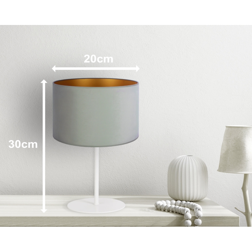 Duolla - Pöytävalaisin ROLLER 1xE14/15W/230V halkaisija 20 cm vaaleanvihreä/kulta