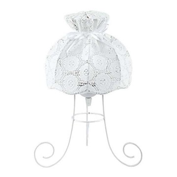Duolla - Pöytävalaisin SYMPHONY 1xE27/40W/230V halkaisija 28 cm valkoinen