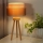 Duolla - Pöytävalaisin WOOD BOHO 1xE27/15W/230V halkaisija 25 cm kupari/ruskea/beige