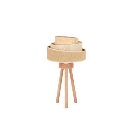 Duolla - Pöytävalaisin YUTE TRIO 1xE27/15W/230V halkaisija 25 cm ruskea/harmaa/beige