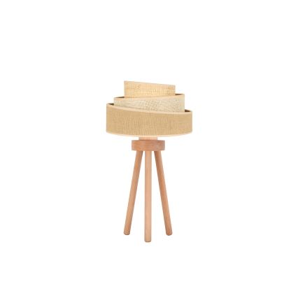 Duolla - Pöytävalaisin YUTE TRIO 1xE27/15W/230V halkaisija 25 cm ruskea/harmaa/beige