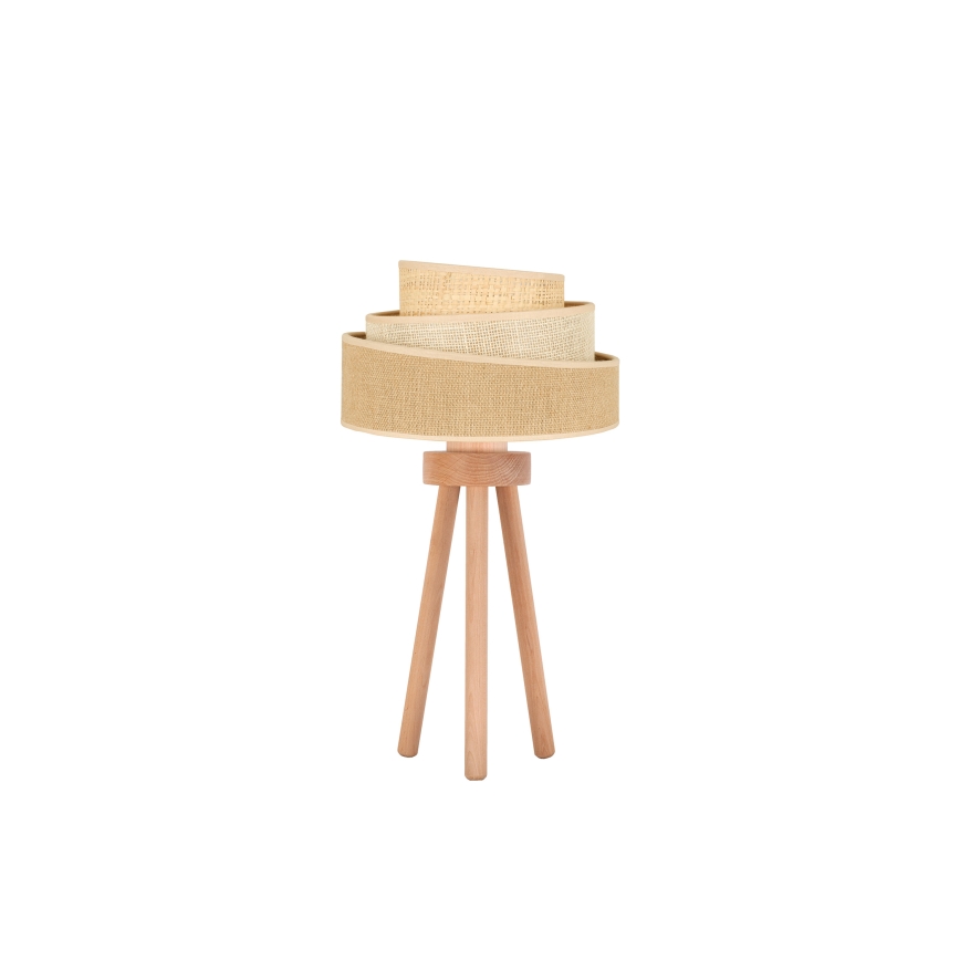 Duolla - Pöytävalaisin YUTE TRIO 1xE27/15W/230V halkaisija 25 cm ruskea/harmaa/beige