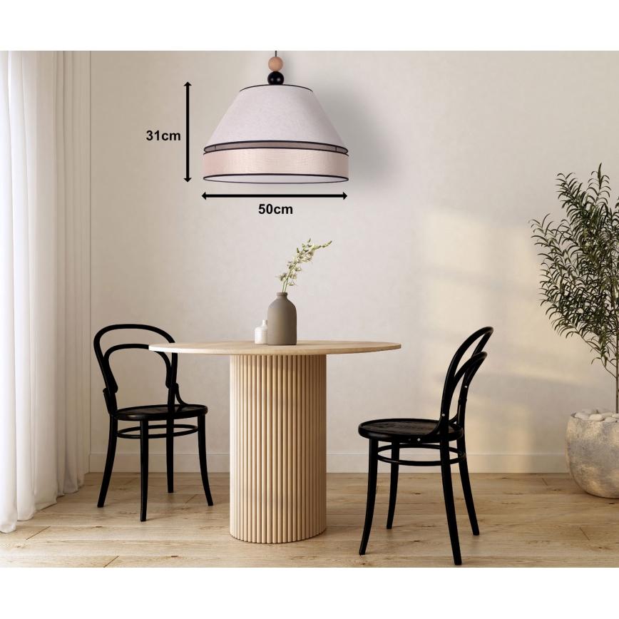 Duolla - Riippuvalaisin AVIGNON 1xE27/15W/230V d. 50 cm beige