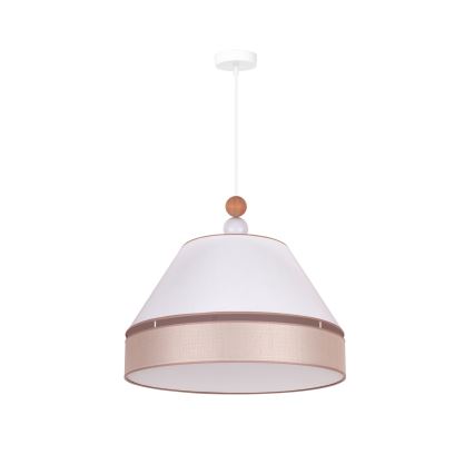 Duolla - Riippuvalaisin AVIGNON 1xE27/15W/230V d. 50 cm valkoinen/beige
