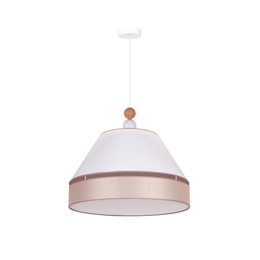 Duolla - Riippuvalaisin AVIGNON 1xE27/15W/230V d. 50 cm valkoinen/beige