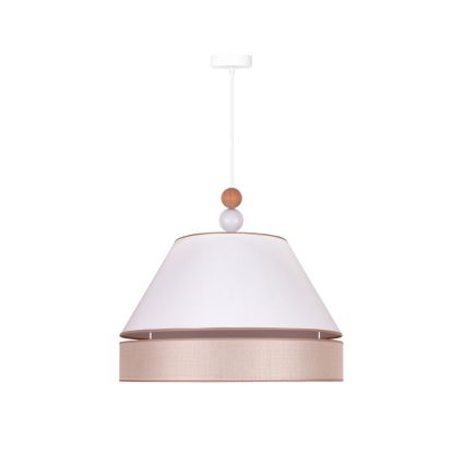 Duolla - Riippuvalaisin AVIGNON 1xE27/15W/230V d. 50 cm valkoinen/beige