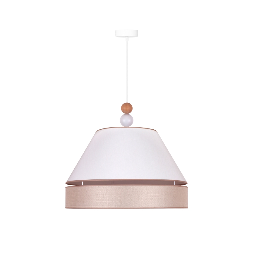Duolla - Riippuvalaisin AVIGNON 1xE27/15W/230V d. 50 cm valkoinen/beige