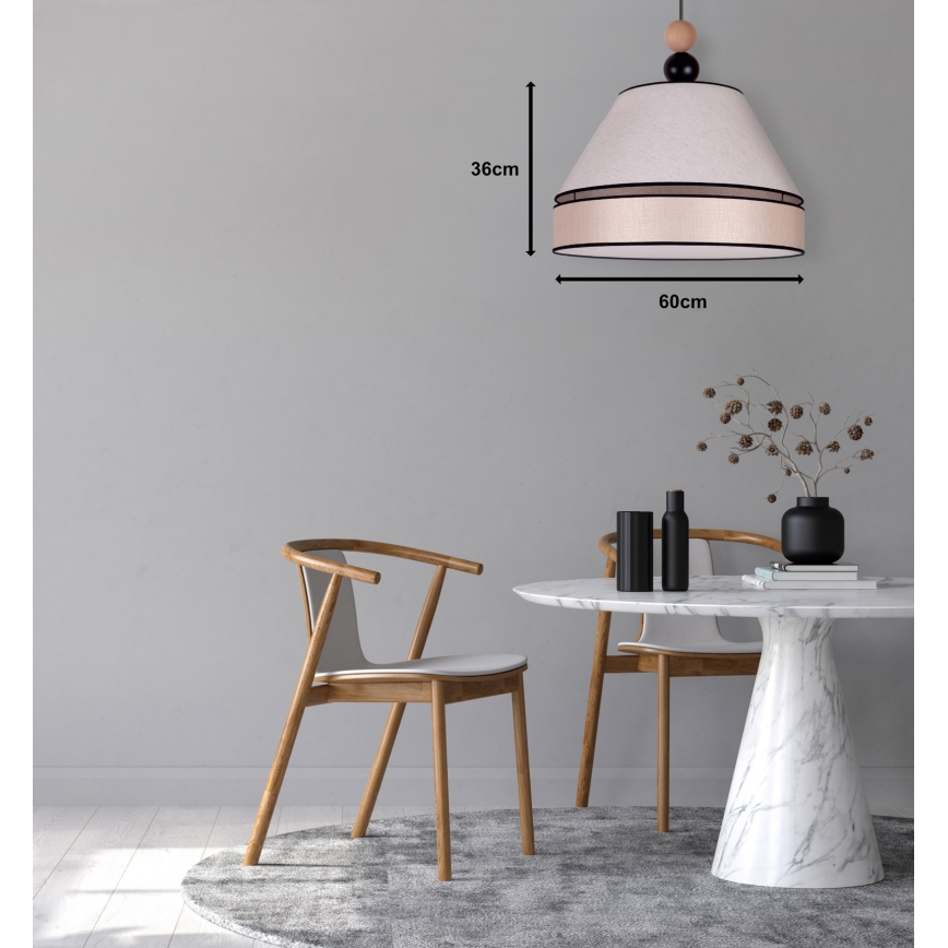 Duolla - Riippuvalaisin AVIGNON 1xE27/15W/230V d. 60 cm beige