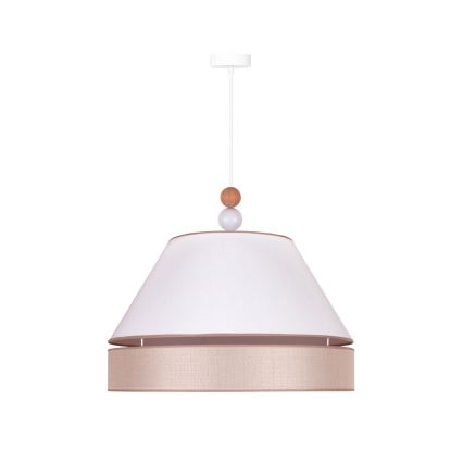 Duolla - Riippuvalaisin AVIGNON 1xE27/15W/230V d. 60 cm valkoinen/beige