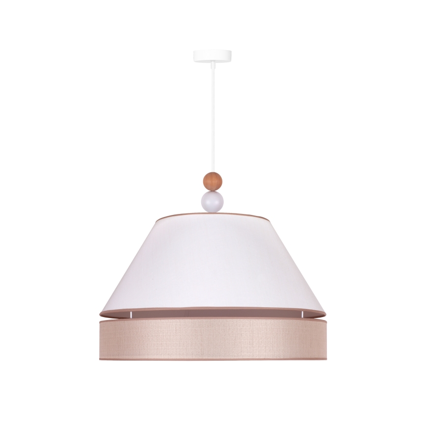 Duolla - Riippuvalaisin AVIGNON 1xE27/15W/230V d. 60 cm valkoinen/beige