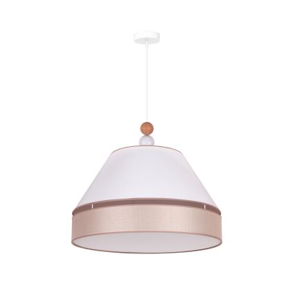 Duolla - Riippuvalaisin AVIGNON 1xE27/15W/230V d. 60 cm valkoinen/beige