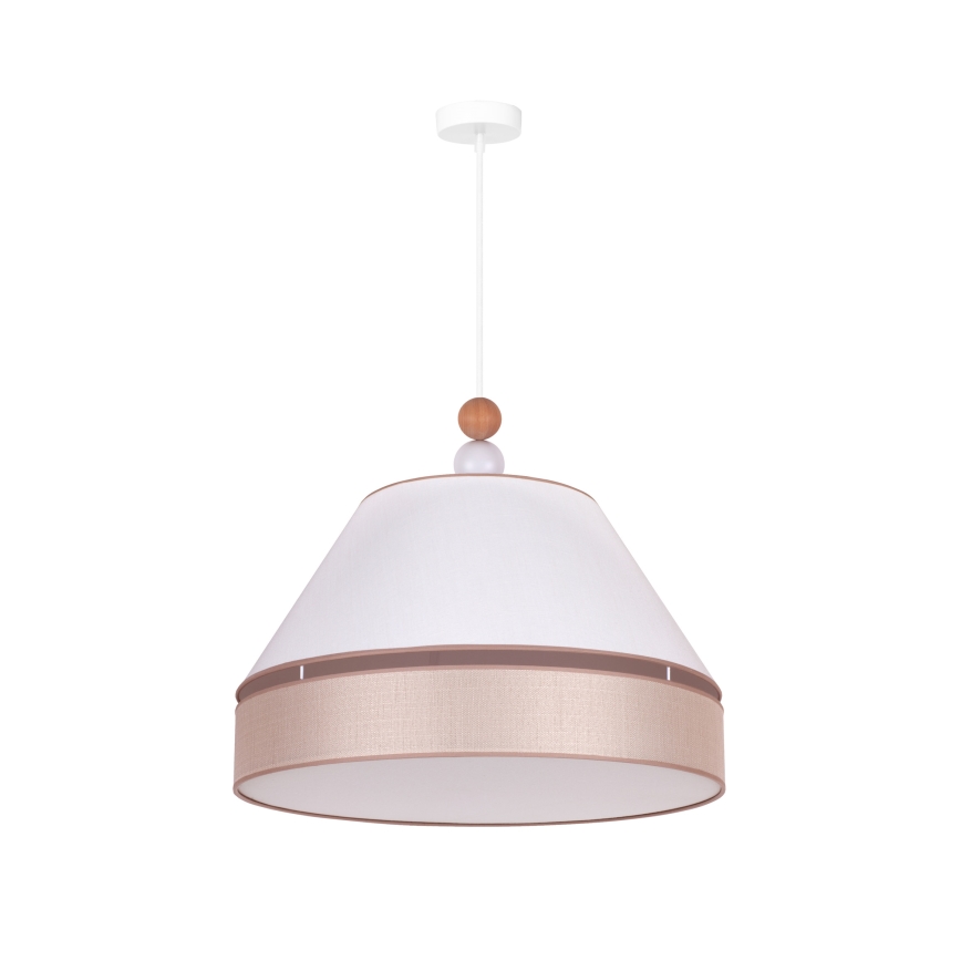 Duolla - Riippuvalaisin AVIGNON 1xE27/15W/230V d. 60 cm valkoinen/beige
