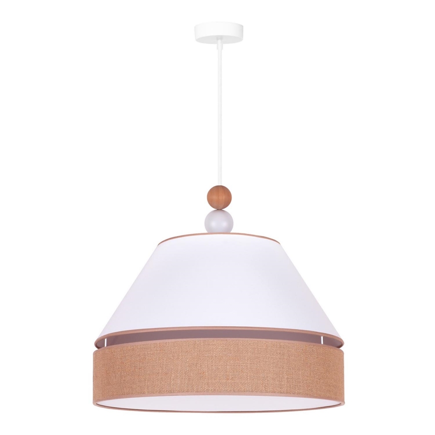 Duolla - Riippuvalaisin AVIGNON 1xE27/15W/230V d. 60 cm valkoinen/ruskea