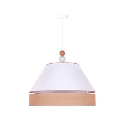 Duolla - Riippuvalaisin AVIGNON 1xE27/15W/230V d. 60 cm valkoinen/ruskea
