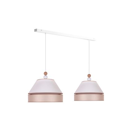 Duolla - Riippuvalaisin AVIGNON 2xE27/15W/230V valkoinen/beige