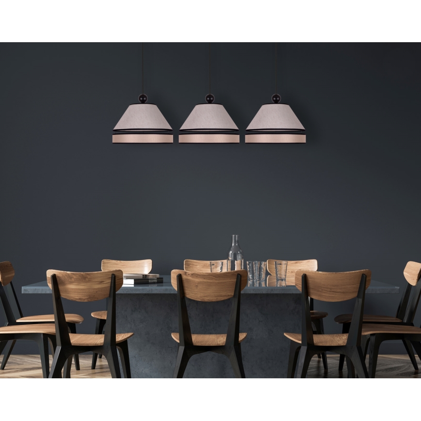 Duolla - Riippuvalaisin AVIGNON 3xE27/15W/230V beige