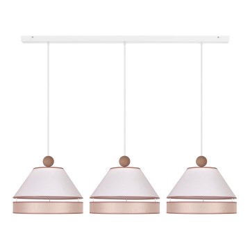 Duolla - Riippuvalaisin AVIGNON 3xE27/15W/230V valkoinen/beige