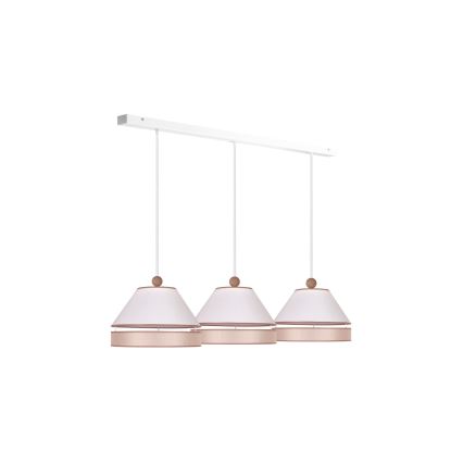 Duolla - Riippuvalaisin AVIGNON 3xE27/15W/230V valkoinen/beige