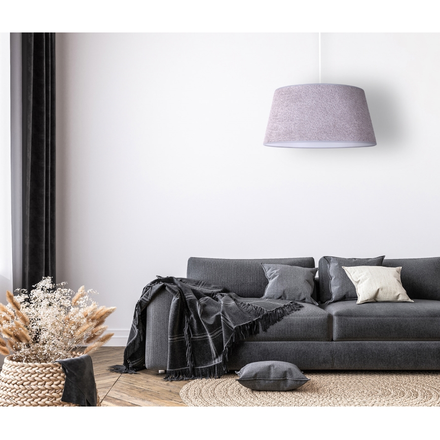Duolla - Riippuvalaisin BOUCLE 1xE27/15W/230V d. 50 cm harmaa