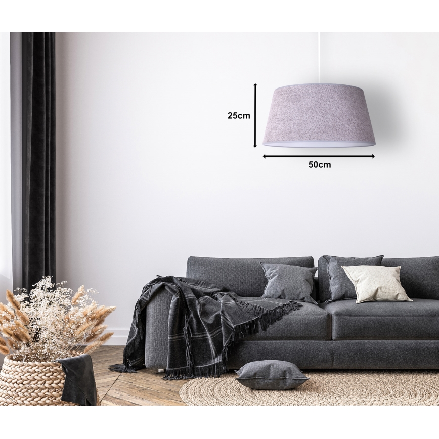 Duolla - Riippuvalaisin BOUCLE 1xE27/15W/230V d. 50 cm harmaa
