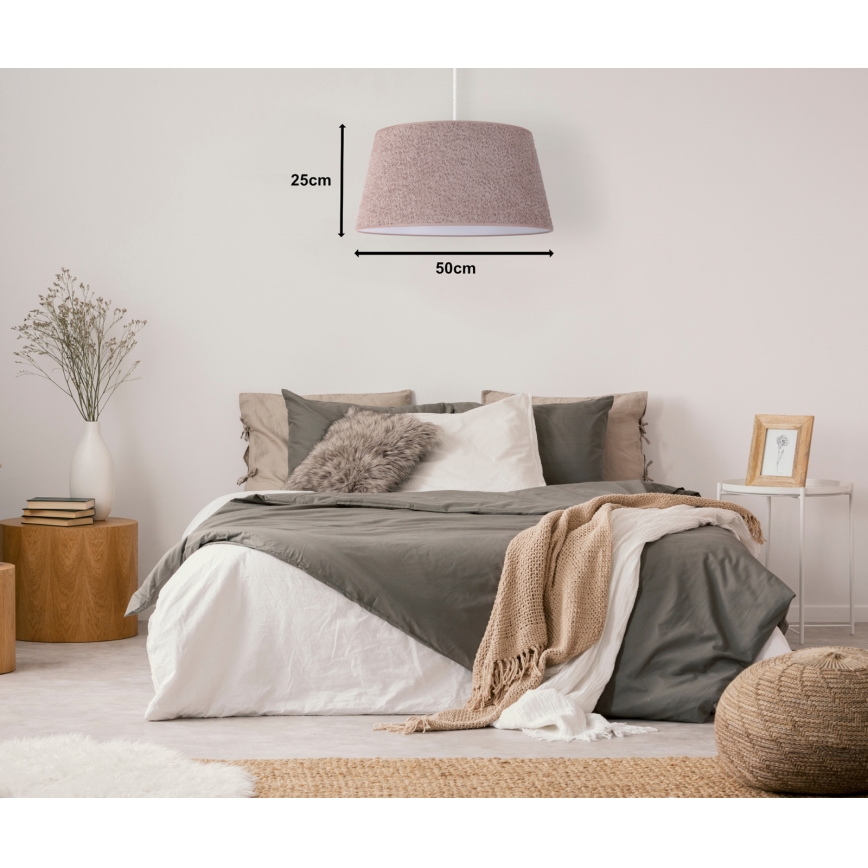 Duolla - Riippuvalaisin BOUCLE 1xE27/15W/230V d. 50 cm ruskea