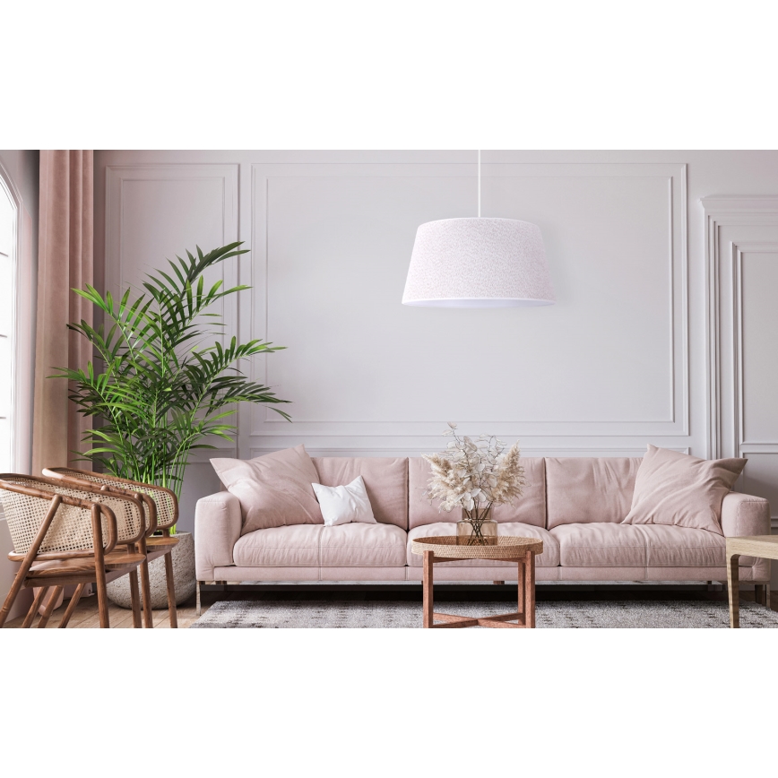 Duolla - Riippuvalaisin BOUCLE 1xE27/15W/230V d. 50 cm valkoinen