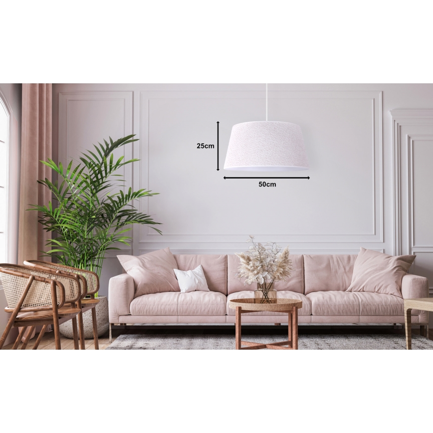 Duolla - Riippuvalaisin BOUCLE 1xE27/15W/230V d. 50 cm valkoinen