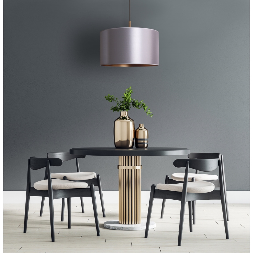 Duolla - Riippuvalaisin CANNES 1xE27/15W/230V d. 45 cm hopea/kupari