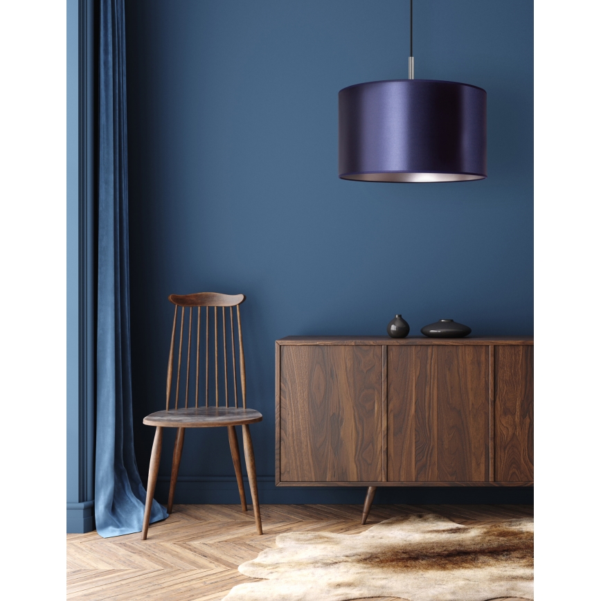 Duolla - Riippuvalaisin CANNES 1xE27/15W/230V d. 45 cm sininen/hopea