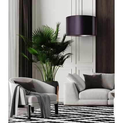 Duolla - Riippuvalaisin CANNES 1xE27/15W/230V d. 50 cm musta/hopea