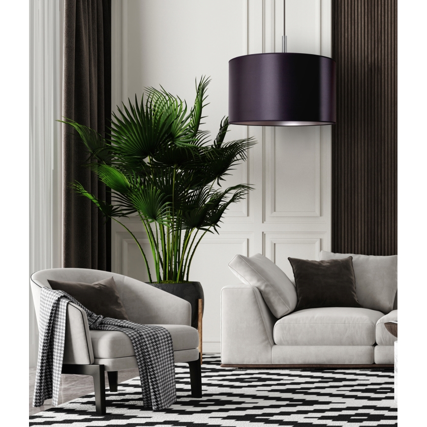Duolla - Riippuvalaisin CANNES 1xE27/15W/230V d. 50 cm musta/hopea