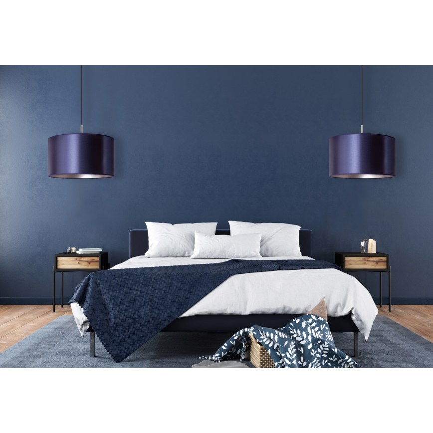 Duolla - Riippuvalaisin CANNES 1xE27/15W/230V d. 50 cm sininen/hopea