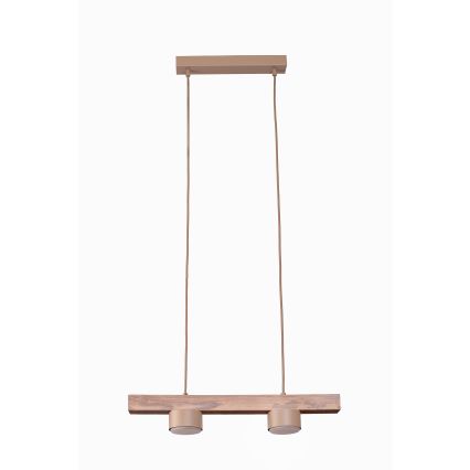 Duolla - Riippuvalaisin johdolla IRONLINE 2xGX53/3W/230V mänty/tammi/beige