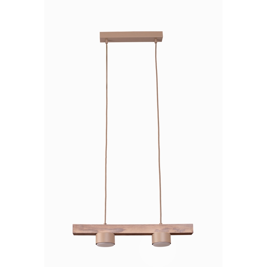 Duolla - Riippuvalaisin johdolla IRONLINE 2xGX53/3W/230V mänty/tammi/beige