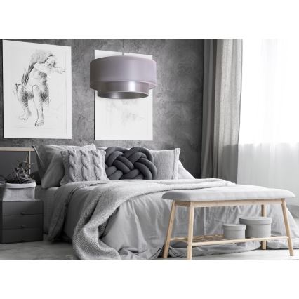 Duolla - Riippuvalaisin NANTES 1xE27/15W/230V d. 45 cm hopea