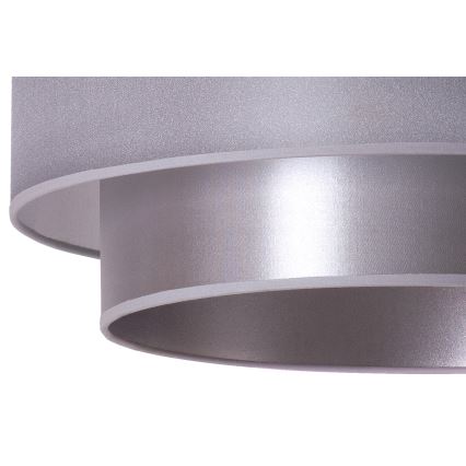Duolla - Riippuvalaisin NANTES 1xE27/15W/230V d. 45 cm hopea