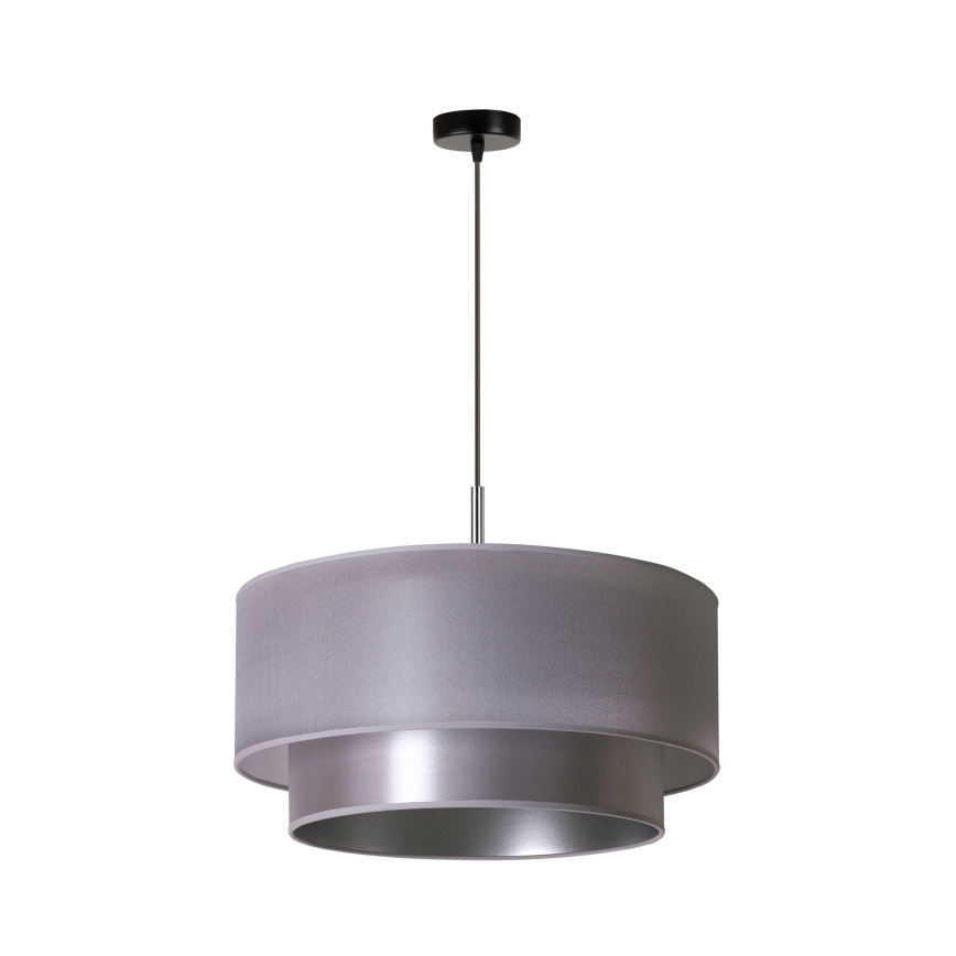 Duolla - Riippuvalaisin NANTES 1xE27/15W/230V d. 45 cm hopea
