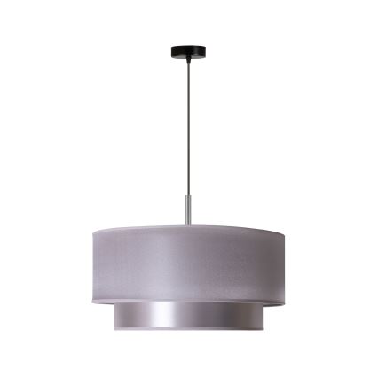 Duolla - Riippuvalaisin NANTES 1xE27/15W/230V d. 45 cm hopea