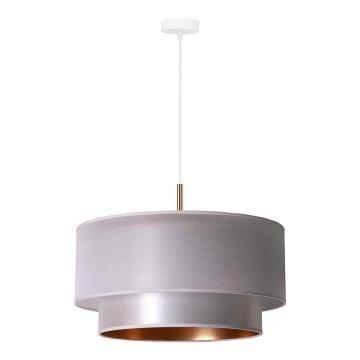 Duolla - Riippuvalaisin NANTES 1xE27/15W/230V d. 45 cm hopea/kupari