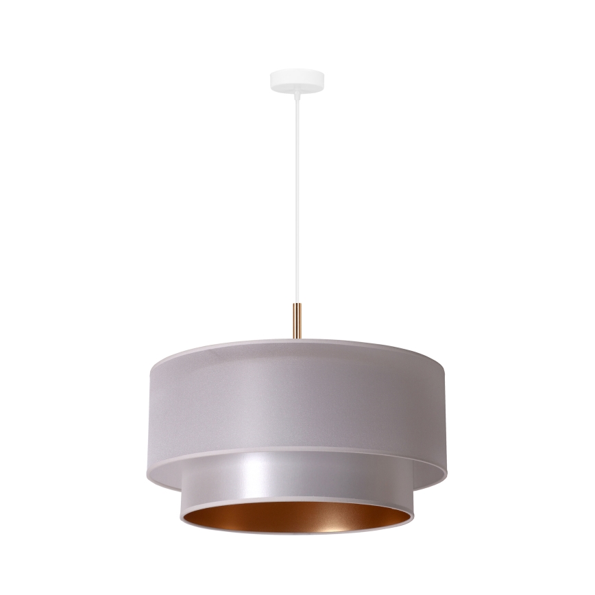 Duolla - Riippuvalaisin NANTES 1xE27/15W/230V d. 45 cm hopea/kupari